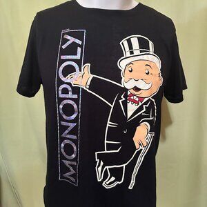 Monopoly Rich Uncle Pennybags 2021 Youth Teen Black T Shirt Size 2XL Poly Cotton
